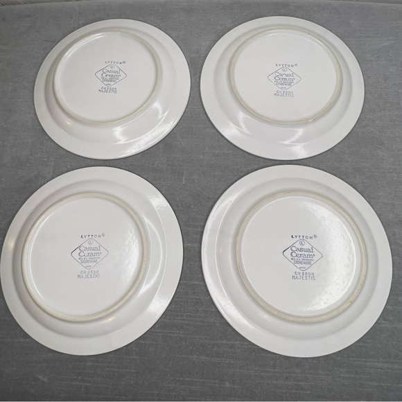 Vintage Lytton Casual Ceram Stoneware Japan Side Plates CH9600 Set of 4 - Picture 4 of 14